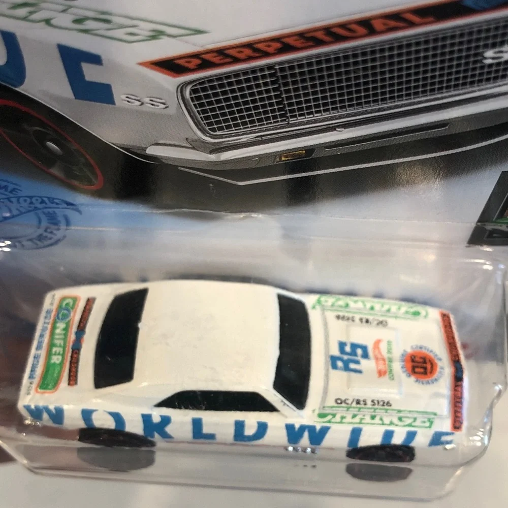 Mattel Hot Wheels '67 Camaro - Blue, White, and Red